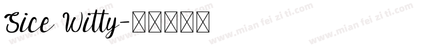 Sice Witty字体转换